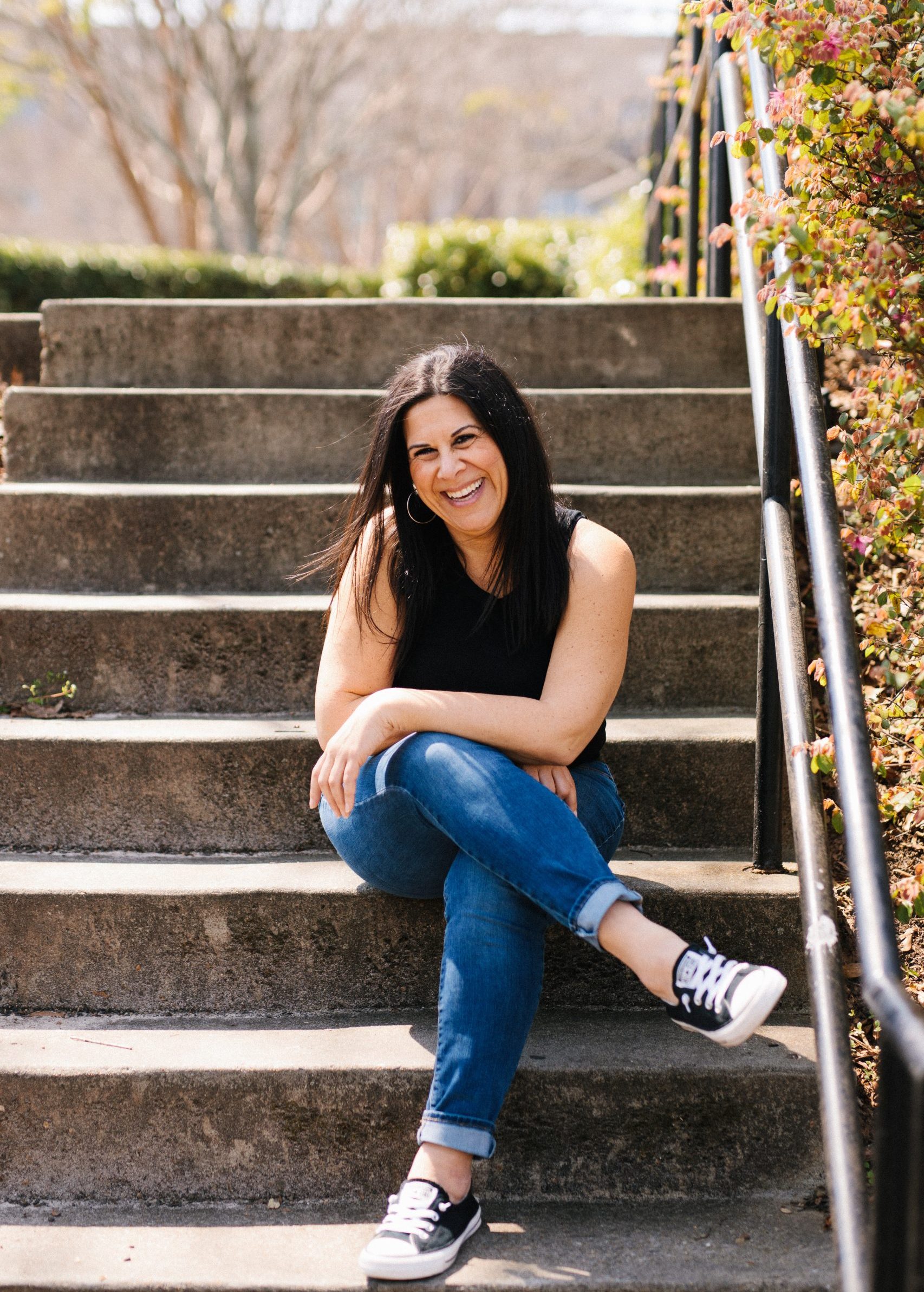 Nicole Comis ICF Professional Certified Coach Thrive Co-working stairs Nicole Comis ICF Professional Certified Coach Thrive Co-working Alpharetta stairs