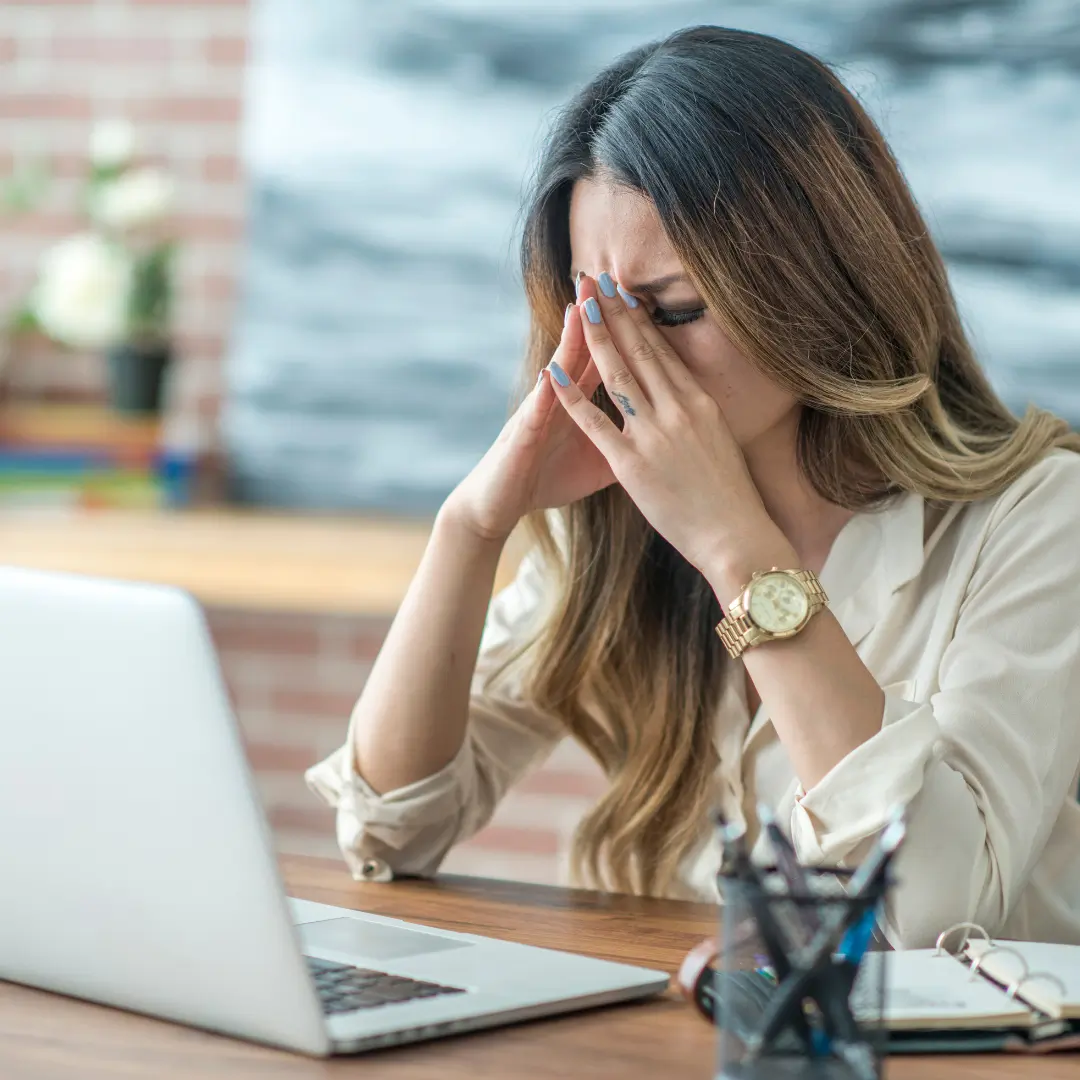 Successful woman asking for help